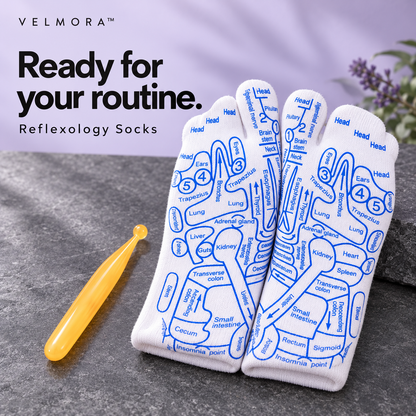 VELMORA™ Reflexology Socks with Massage Tool™ — branded product image 4